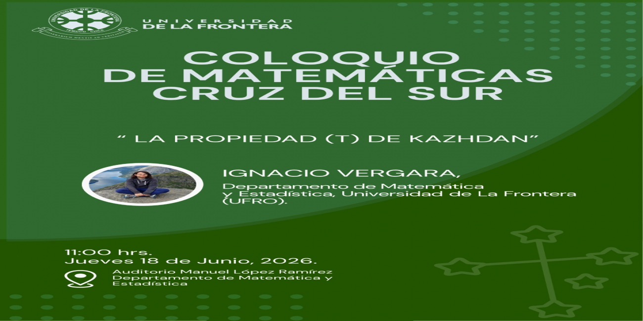 Coloquio de Matemáticas Cruz del Sur presenta al Dr. Ignacio Vergara con su charla 